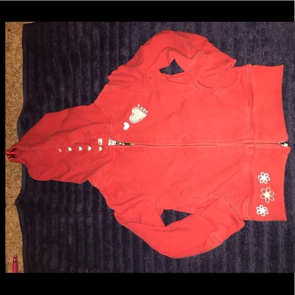 Gap red heart light weight hoodie size 5T - Picture 1 of 5